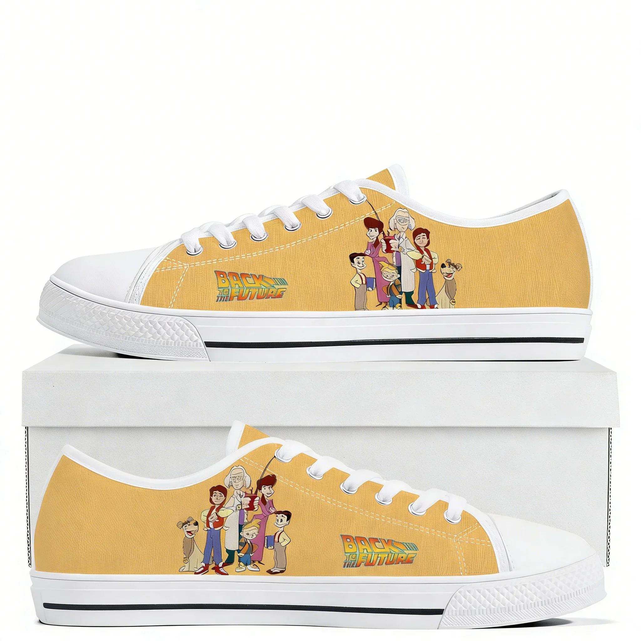 

Back to the Future Low Top High Quality Sneakers Mens Womens Teenager Canvas Sneaker Casual Shoes Fashion Patterns Custom Shoes