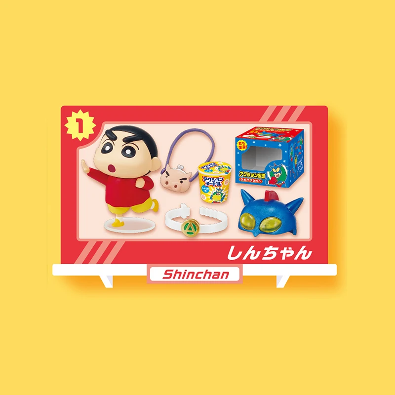 Rement Crayon Shinchan Scena in miniatura Modello di precisione Giocattolo alla moda Display Figurina Cieca Scatola Shopping Articolo da collezione