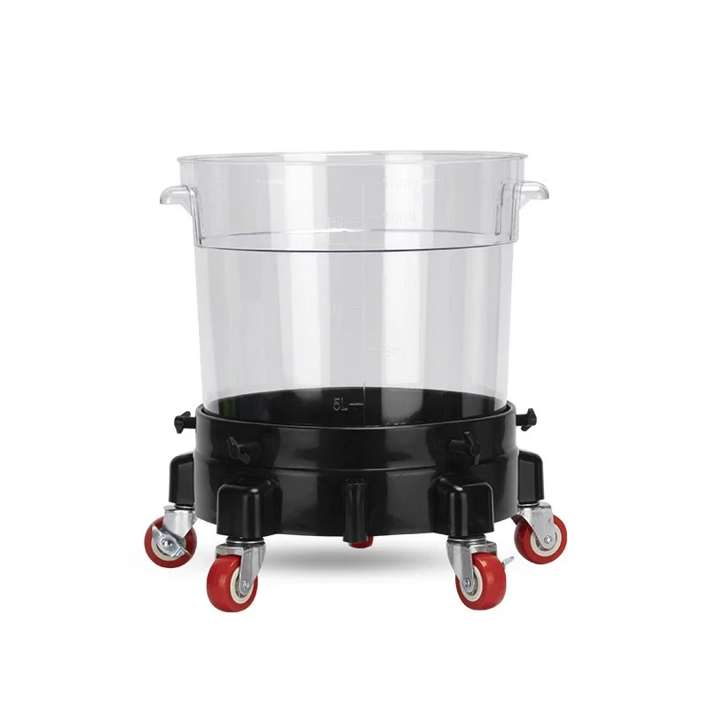 New car foam transparent bucket, bucket rack with universal wheels, multi-function bucket rack car cleaning tools