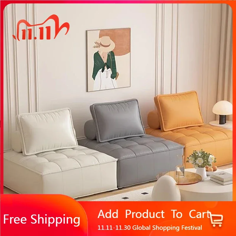 

Lazy Recliner Living Room Sofas Floor Designer Nordic Minimalist Decor Sofas Relaxing Filling Sillon Cama Lounge Suite Furniture