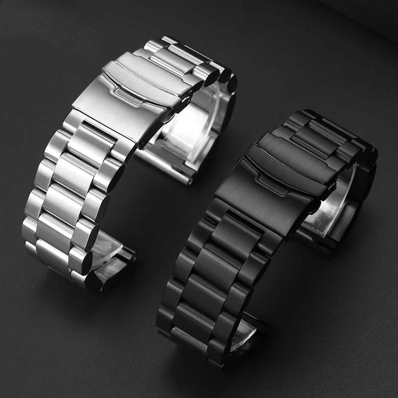 Thin Stainless Steel Strap For Panerai Lumino Watch PAM441 PAM111 Bracelet Heavy duty Men's Metal Watch Chain 24mm Watch Band