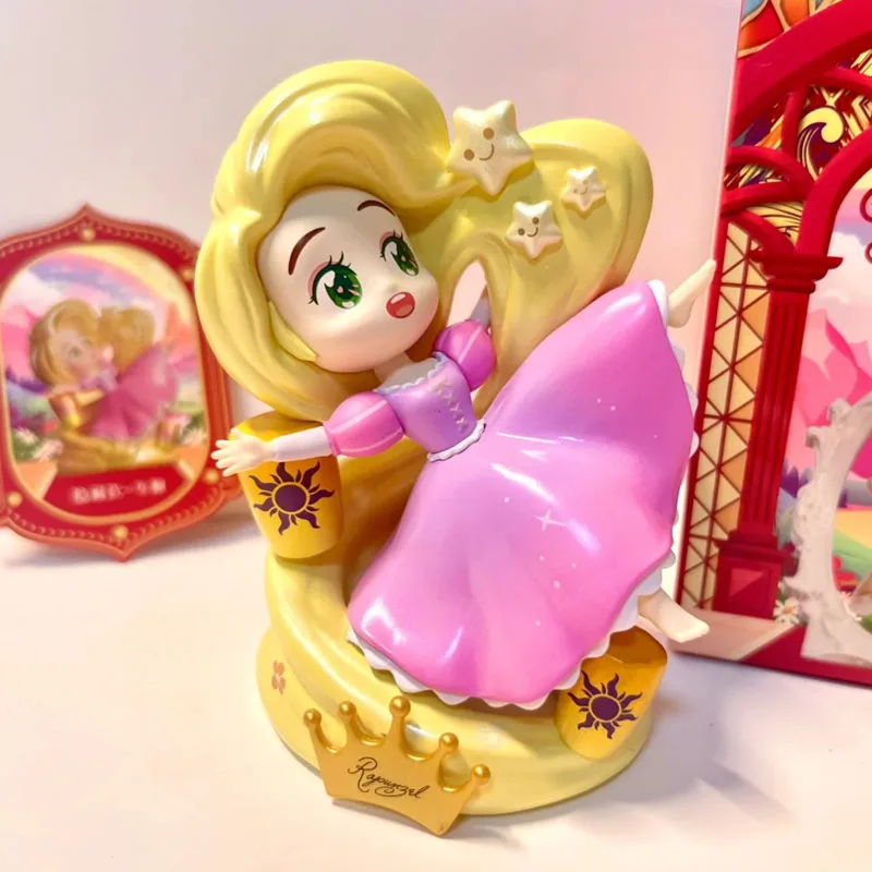 Disney Princess Chasing Dreams Series Blind Box Snow White Rapunzel Anime Figures Ariel Cinderella Figurine Mystery Bag Toy Gift