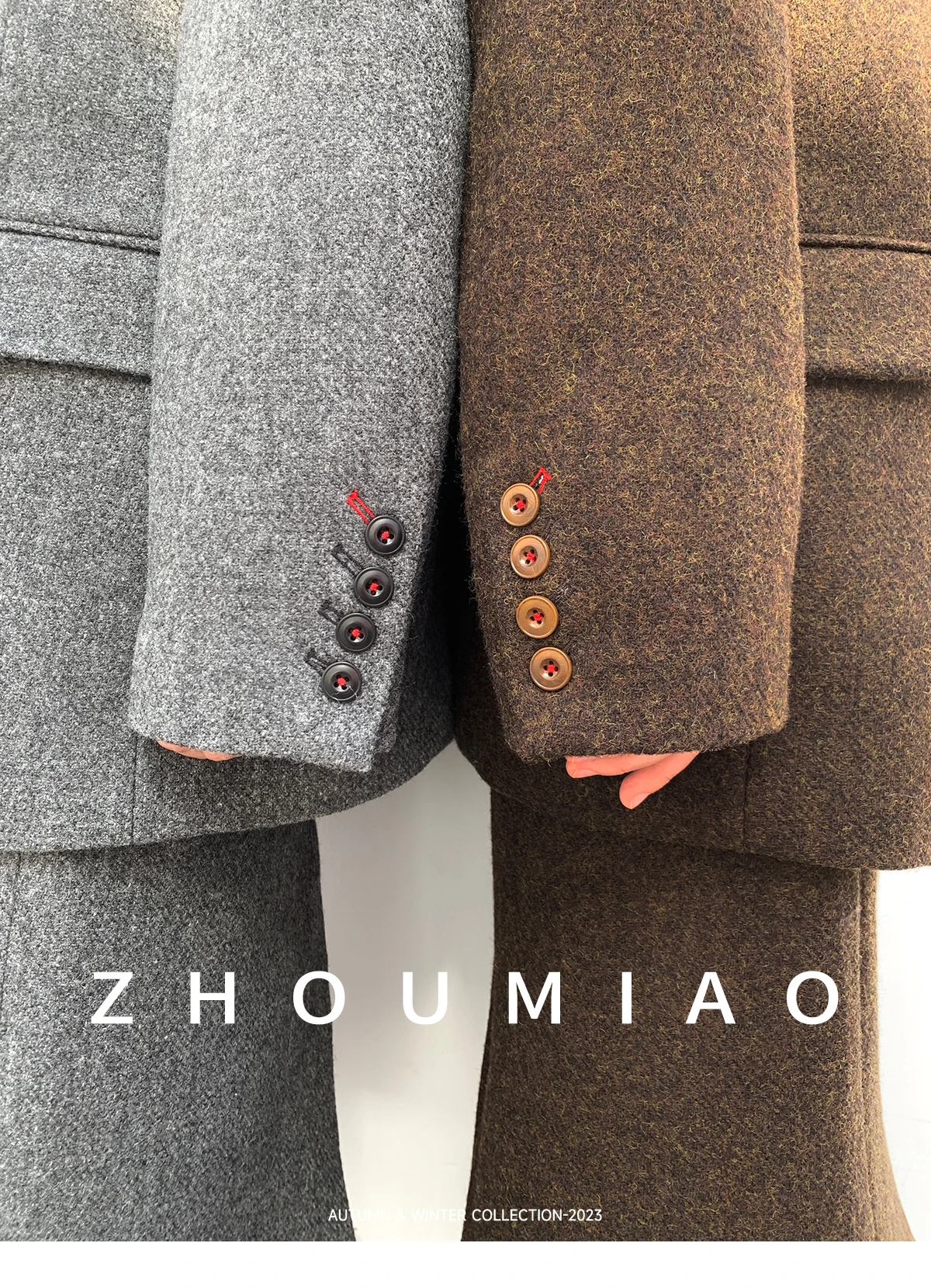 Allingentle Dark Grey Woolen Blazer Elegant Suit Jacket for Business Party  Office Work Outfits Customize