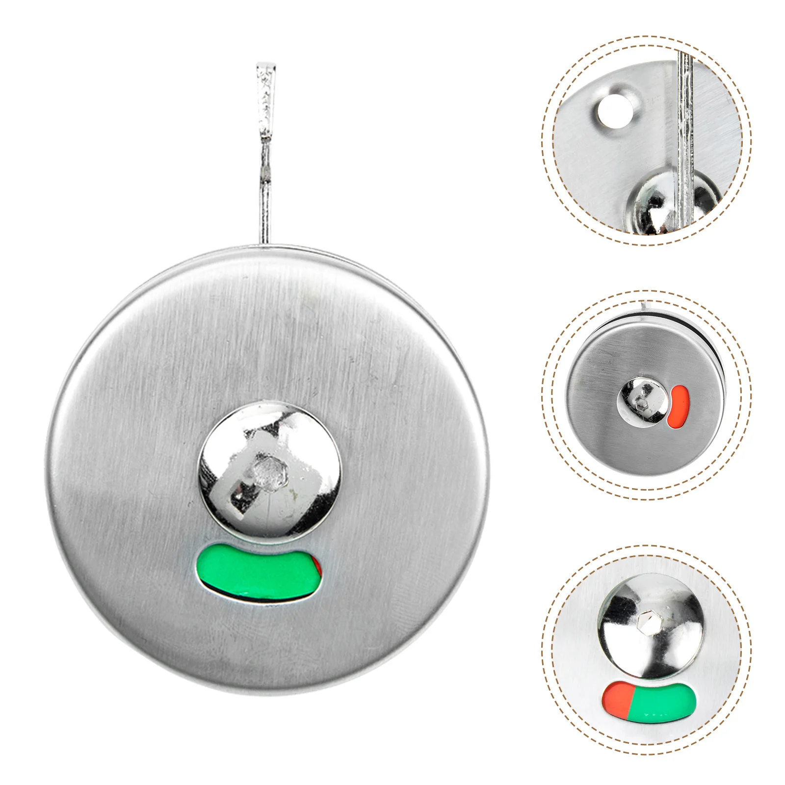 

1Set Stainless Steel Toilet Door Lock Privacy Indicator Red Public Toilet Partition Door Lock Indicator Locks