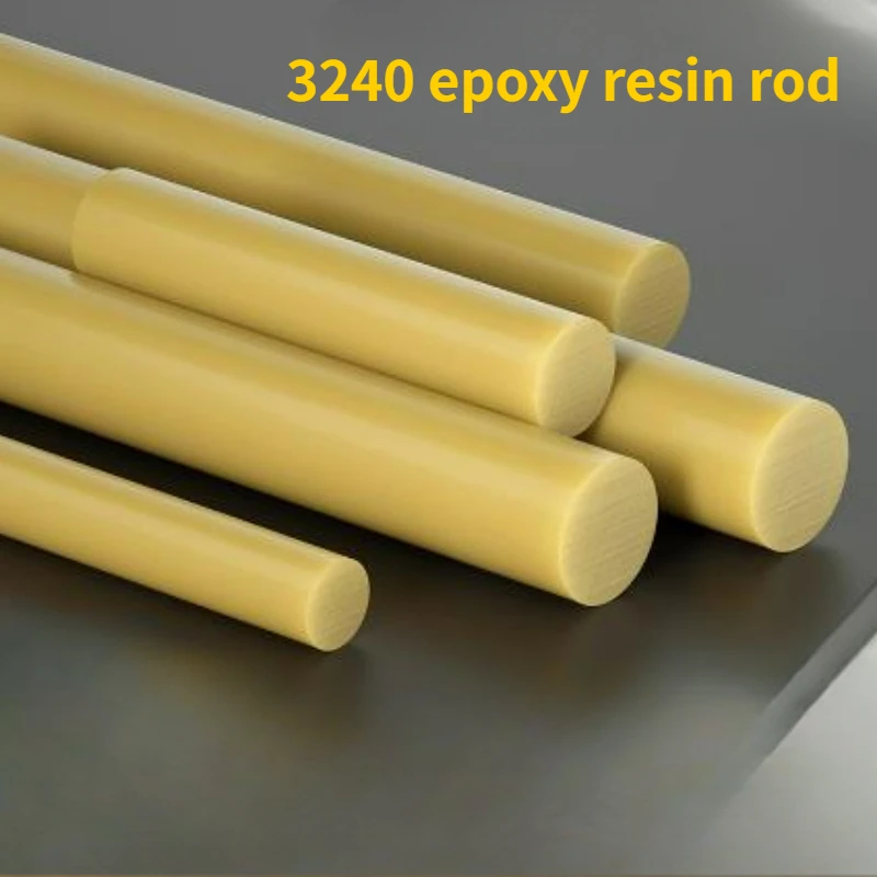 Haste de resina epóxi de 500mm, 2 peças de comprimento, baquelite, isolamento, haste de fibra de resina epóxi, haste de vidro fenólico dia.8mm ~ 25mm