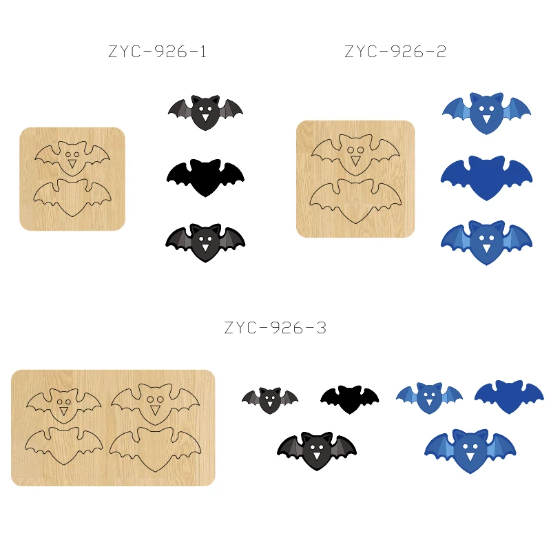 Bat wooden cutting molds, suitable for use in die-cutting machines, zyc-926