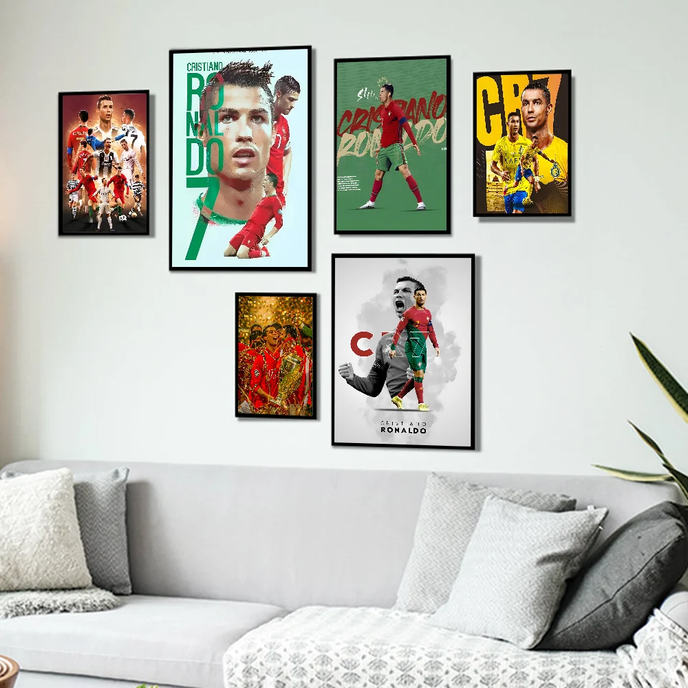 C-Cristiano R-Ronaldo CR7  Self-adhesive Art Poster Whitepaper Prints Posters Artwork Home Decor