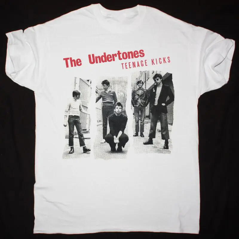 

Vtg THE UNDERTONES Band TEENAGE KICKS Cotton S-2345XL White Unisex Shirt J424