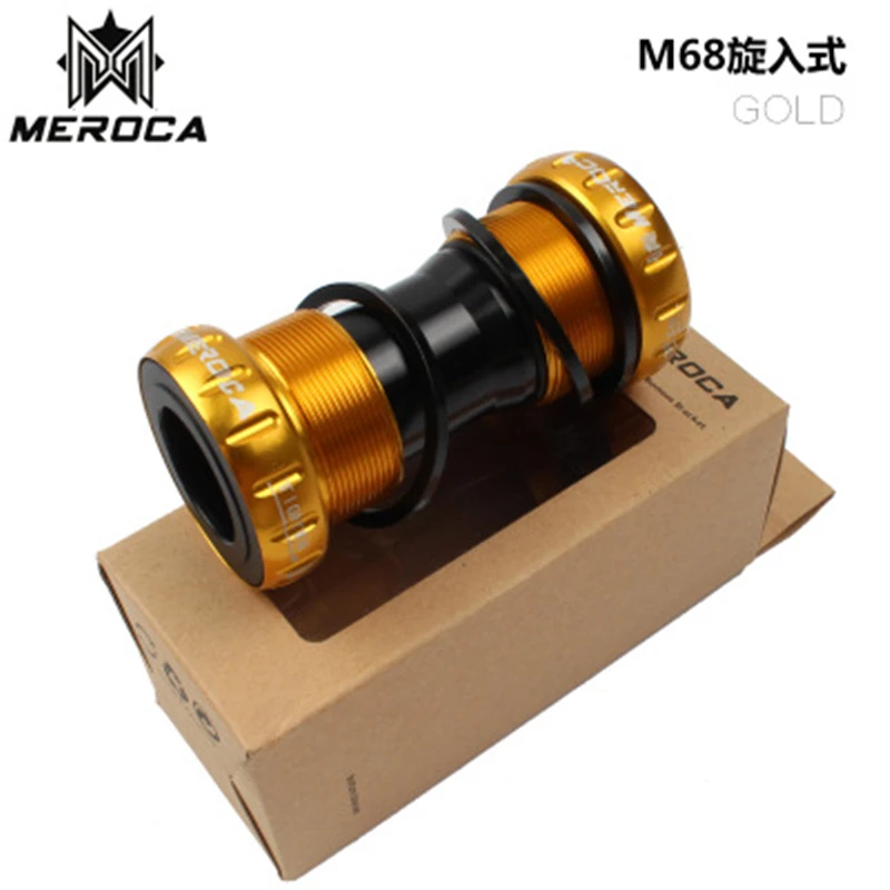 MEROCA High Quality Aluminum Alloy Material Bicycle Bottom Brackets Sealed Bearing BSA BB68/73mm for Mountain Bike and Road Bike