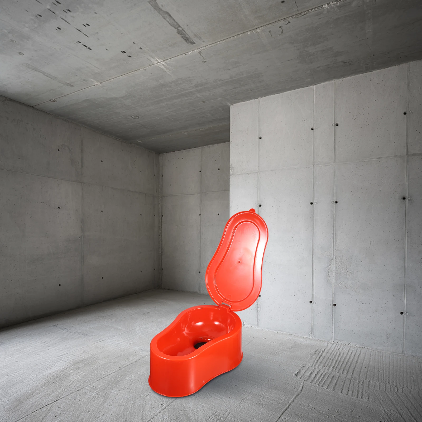 

Portable Heavy Duty PVC Toilet Red Color Thickened Reinforced Easy Installation Anti Odor Construction Camping Outdoor Use Safe