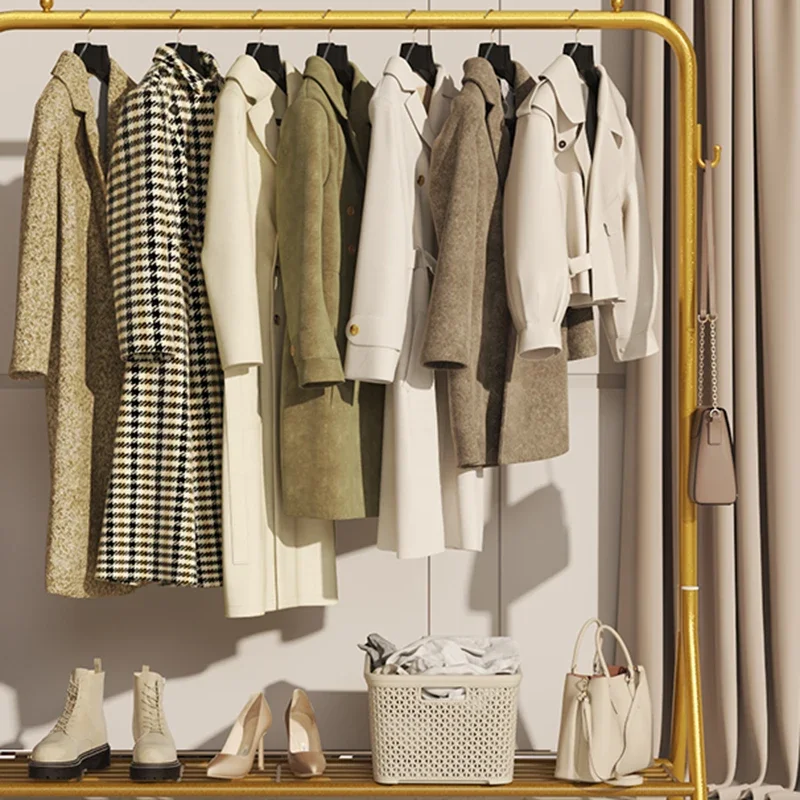 Cintre sur pied pour vestes et manteaux, rangement pour vêtements, chambre à coucher, salon, quatuor