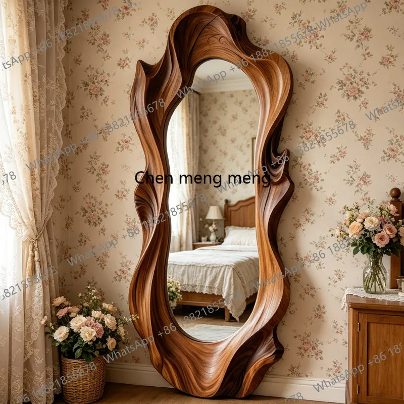 

Американское средневековое зеркало в полный рост для дома, гостиной, прихожей, необычной формы, напольное, от пола до потолка.