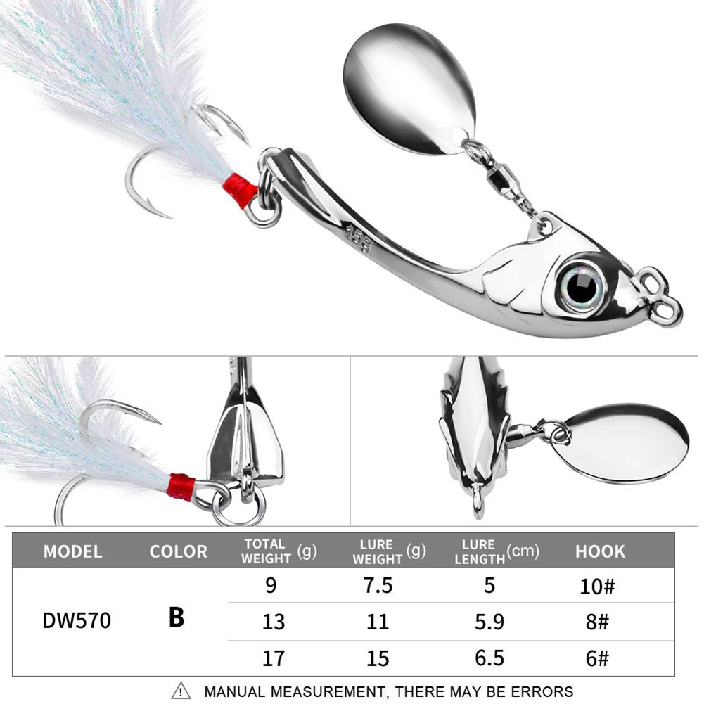 Metal Bait Hook Fishing Lure Bait Wide Application Ideal Choices For Fishing Enthusiasts 5cm/5.9cm/6.5cm Bright Color