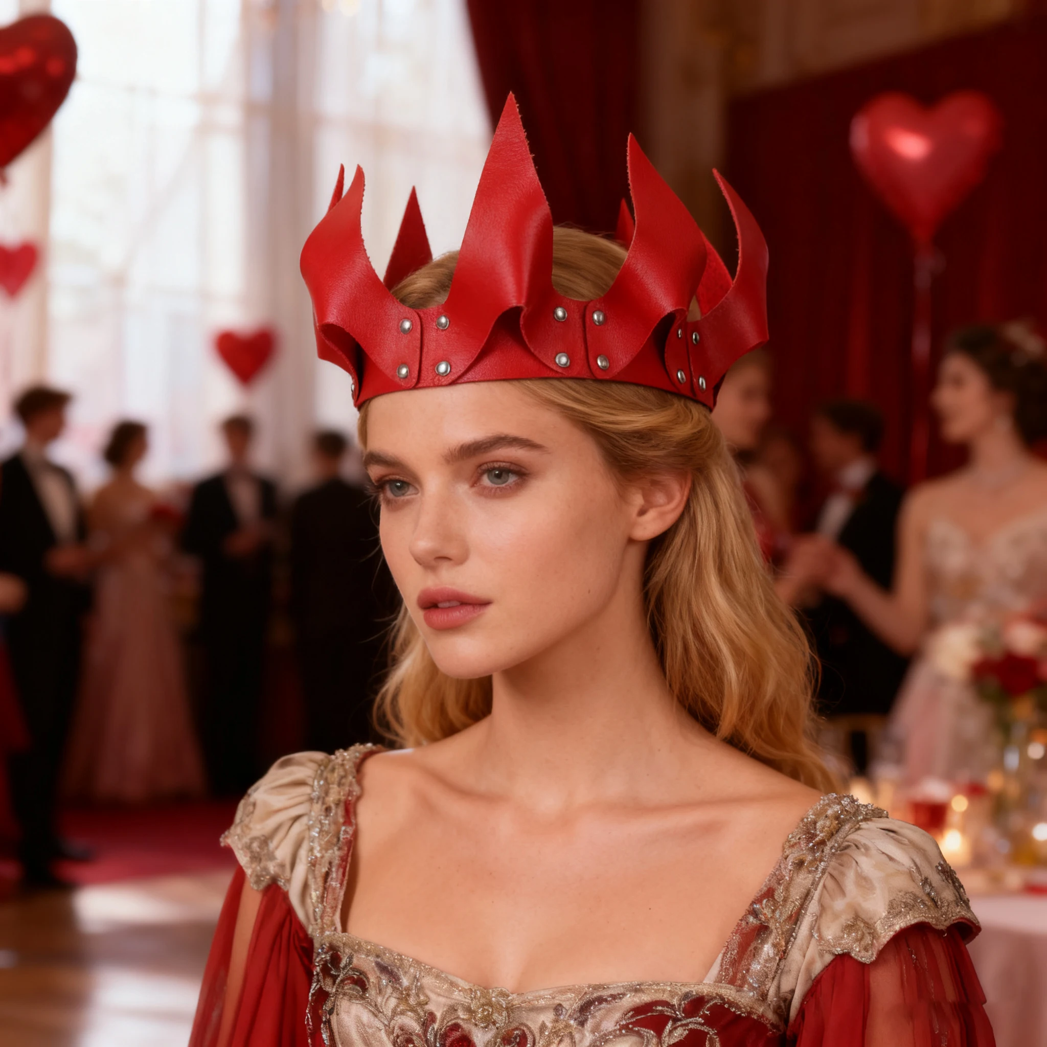 

Женский малиновый красный головной убор из искусственной кожи с колючей короной в стиле ретро, темно-милый головной убор, аксессуар для бальной фотосессии на день рождения