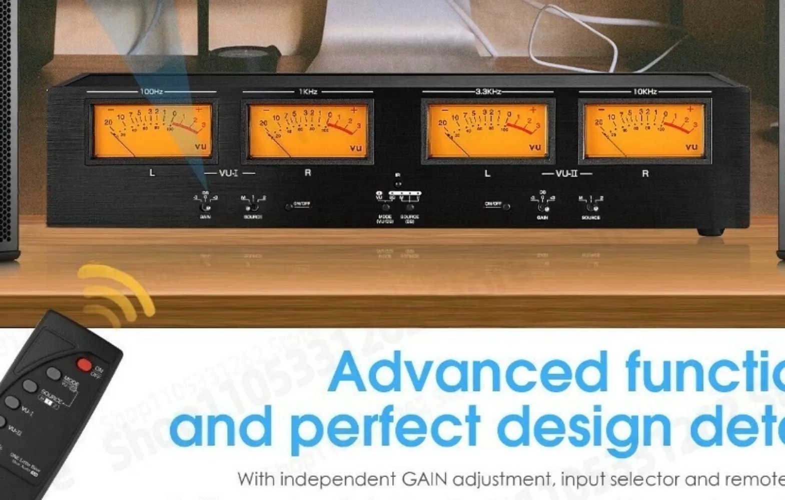 VU4 Tube Amplifier 4 VU Meter Level Meter Spectrum Analyzer Backlit Sound Control Rhythm Light