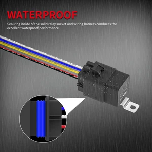1PC SPDT 5 Pin Impermeável Auto Relé 12 V 40A Heavy Duty 14AWG 12 Volt Car Relé Kit Bosch Estilo e Arnês Set Para Automotive 8 principais vendas relevador bosch - №3