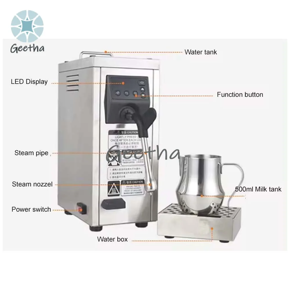 Commercial Milk Froth Machine 4Bar Coffee Milk Bubble Maker 1450W Espresso Coffee Machine Coffee Maker Steam Machine