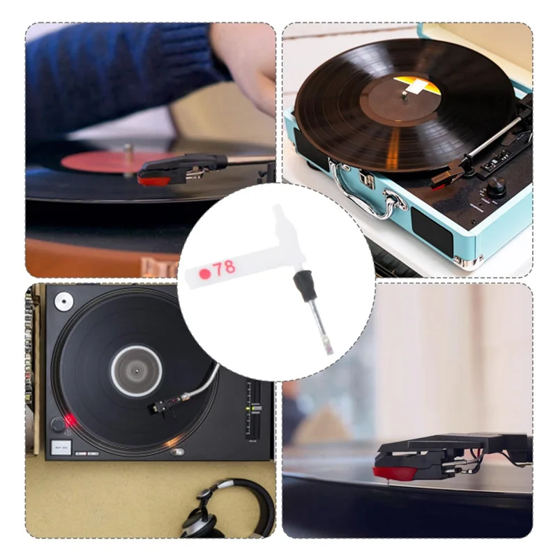 ABKN-Phonograph Turntable Dual Moving Stylus Needle Replace The Touch Pin With LP Vinyl Needle