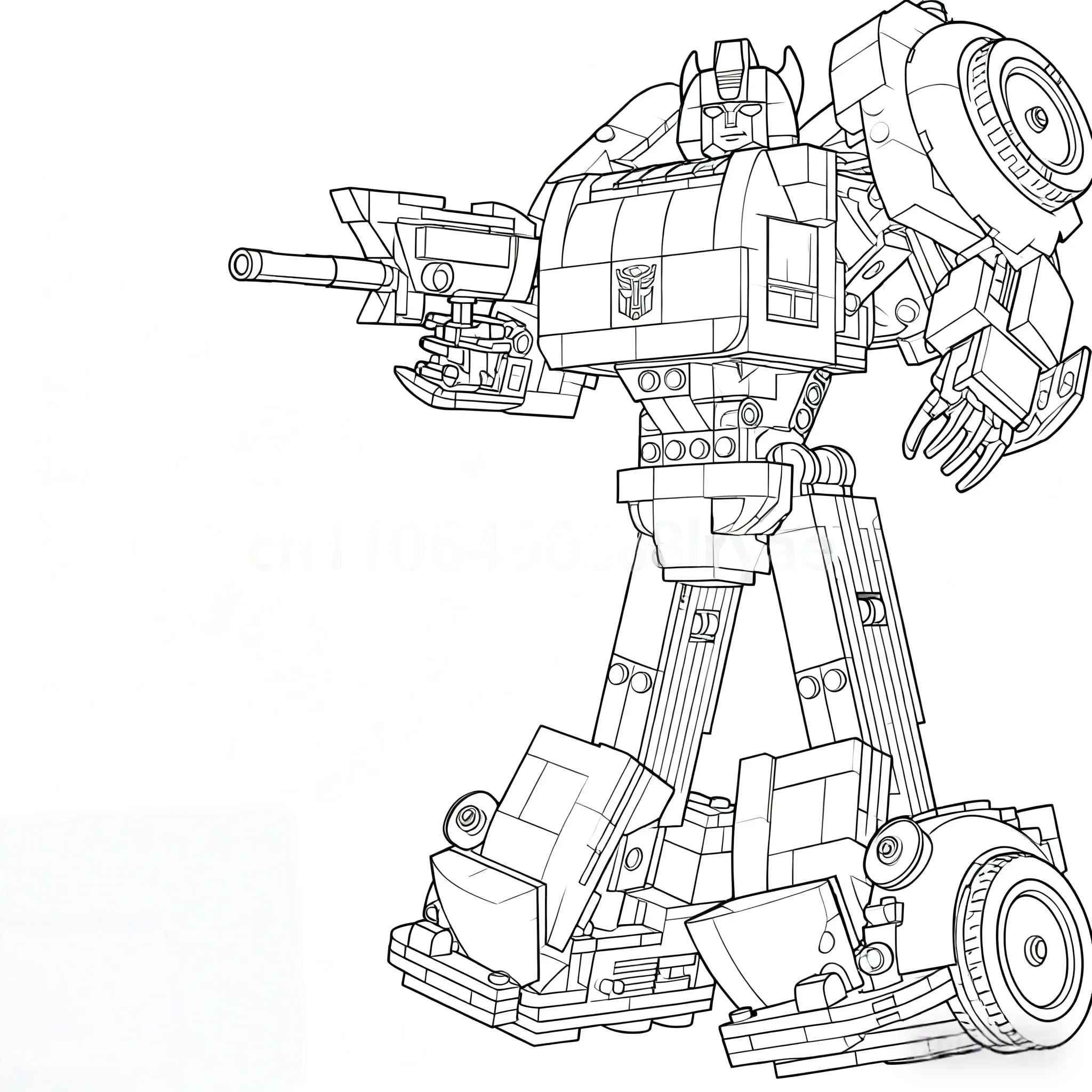 

950 pcs Yellow Robot Truck Car Toys Building Blocks Sets Suitable For Christmas Gifts