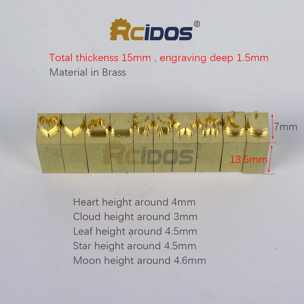 RCIDOS Hand Fire Heat Up Brass Letters Hot Foil Stamping Tools,Manual Hammer Cold Stamping Embossor Marker