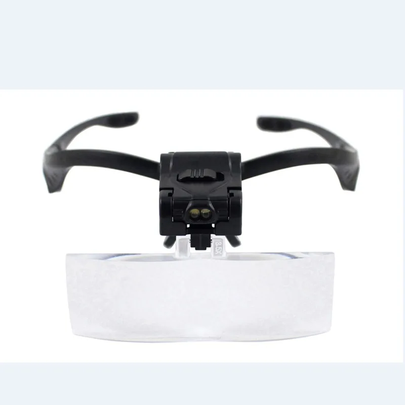Adjustable Headband Magnifying Glass with 5 Lens & LED Light, Magnifier Glasses for Eyelash Extension & False Lashes