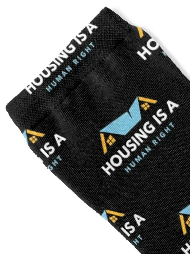 Housing is a human right -- Real estate rent landlord Socks moving stockings crazy Hiking boots bright garter Socks Male Women's