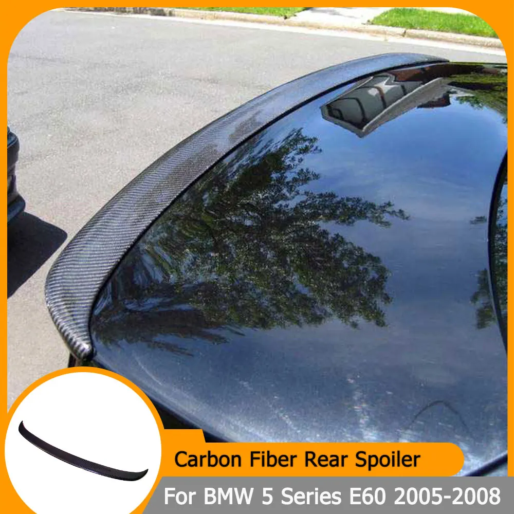 

Rear Trunk Lip Spoiler Boot Lip Wing for BMW 5 Series E60 525i 528i 535i 550i 2005-2008 Carbon Fiber/FRP Unpainted Grey Primer