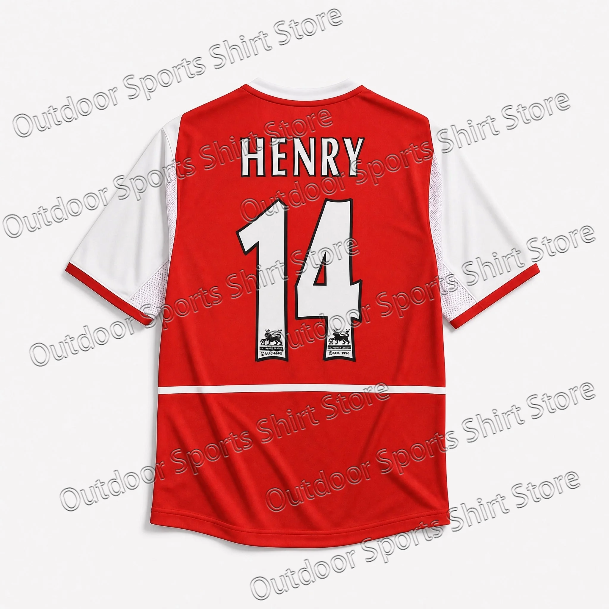 03_04 The Invincibles Arsenal Henry 14# Unisex Retro Football Jersey Shirt, 3D Print Mesh Ventilation Quick-dry Jersey Shirt