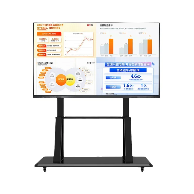 Conference All One Machine 4K Wireless Screen LCD Display Interactive Whiteboard Multi-Person Collaboration Aluminum Alloy Frame