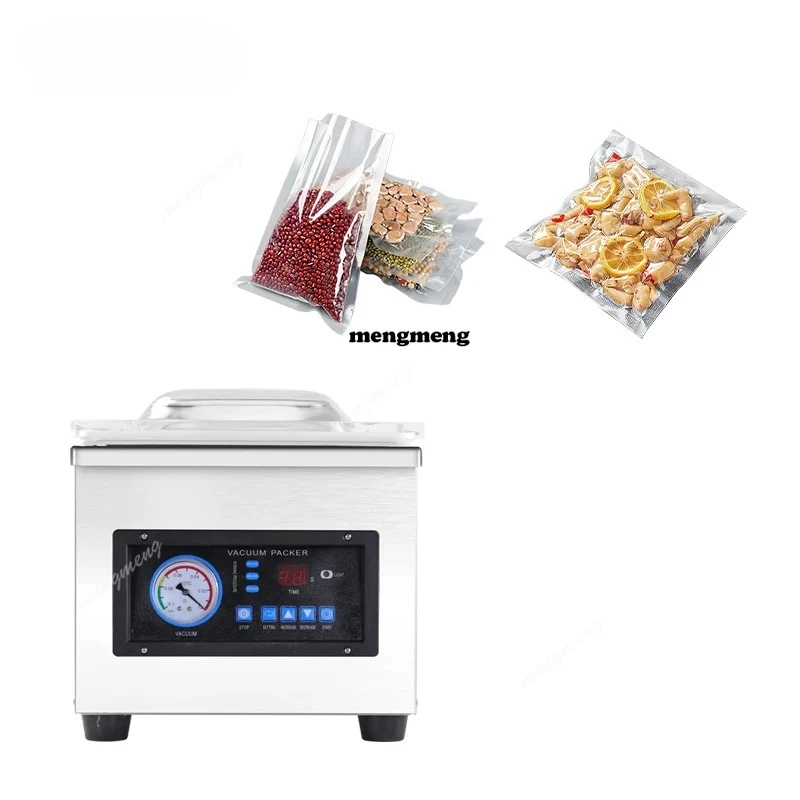DZ-260A Industrial Fruit Meat Food Vacuum Sealer Packaging Machine Dry and Wet Food Keeping Fresh Desktop Seal Vacuum Machine