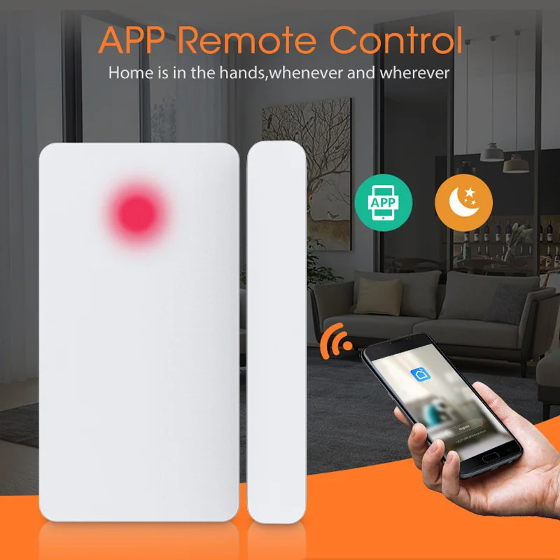 Control por aplicación remota Tuya ZigBee, imán inteligente para puerta y ventana, Sensor antirrobo, batería de larga duración