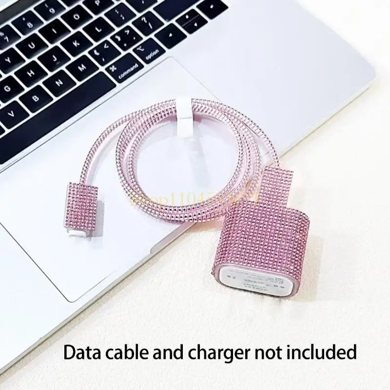 Best Seller Stylish Rhinestones Embellished Power Adapter Case And Cable Management Set