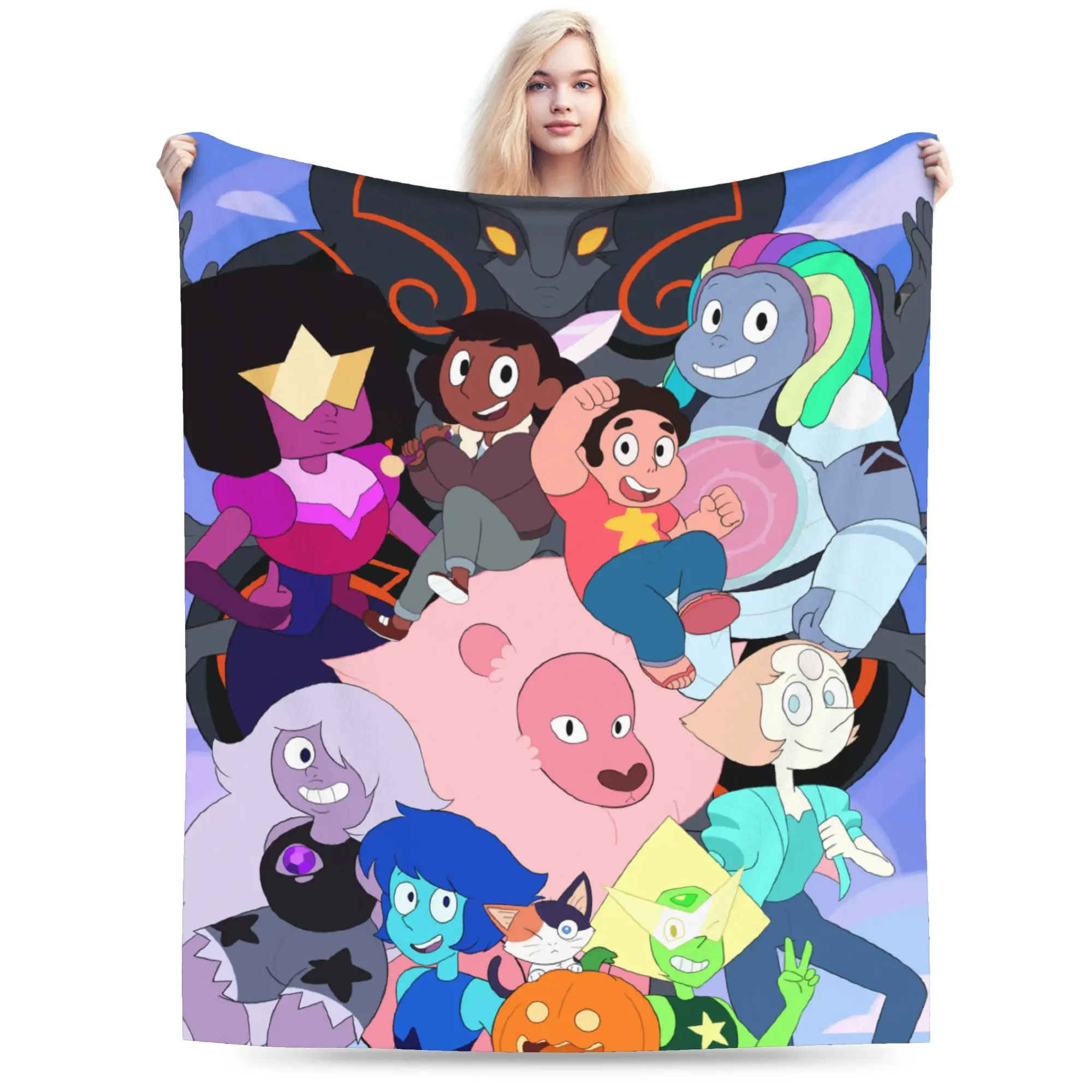 Custom Steven Universe Blanket 3D Print Flannel Fleece Children Gift Cartoon Throw Blankets for Home Bedroom Couch Bedspreads