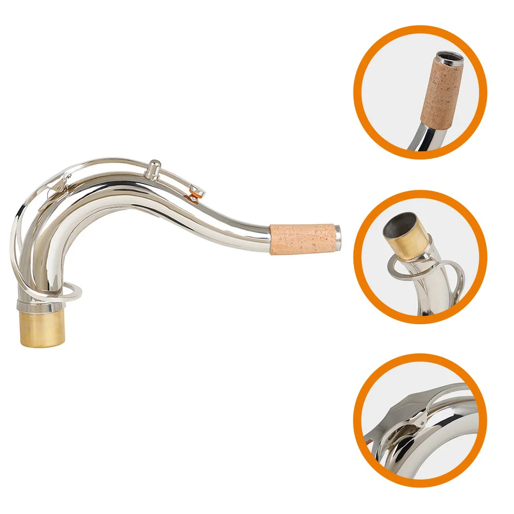 

Silver Plated Brass Saxophone Bend Neck 275mm Tenor Sax Durable Rust Resistant Smooth Surface Clear Sound Quality Easy