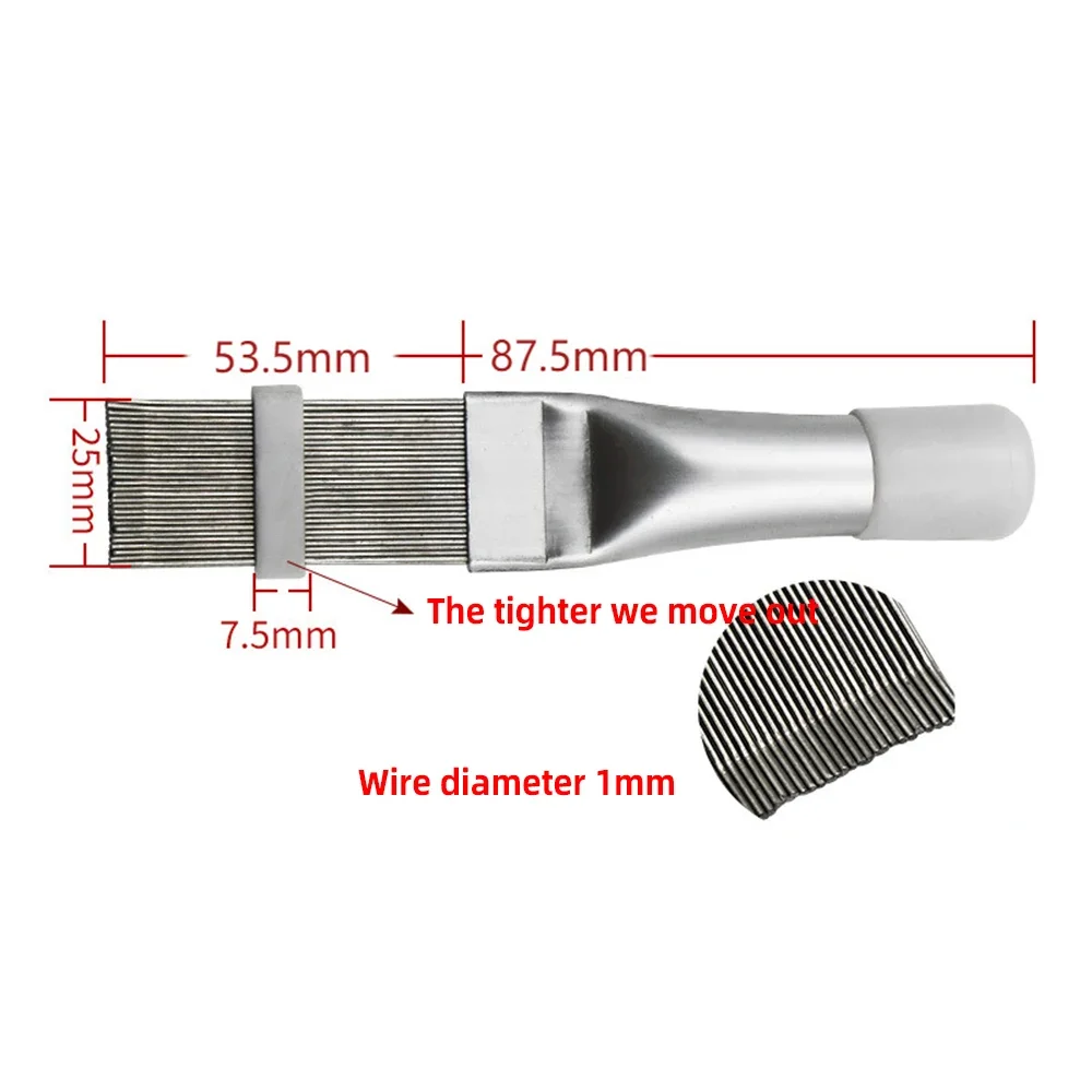 Air Conditioner Condenser Fin Cleaning Brush Coil Condenser Brush AC Fin Comb Stainless Steel Air Refrigerator Fin Brush Air Con