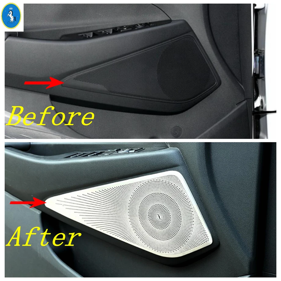 

Car Door Up + Button Speaker Audio Sound Loudspeaker Cover Decorative Trim For Hyundai Tucson 2016 - 2020 Accessories Interior