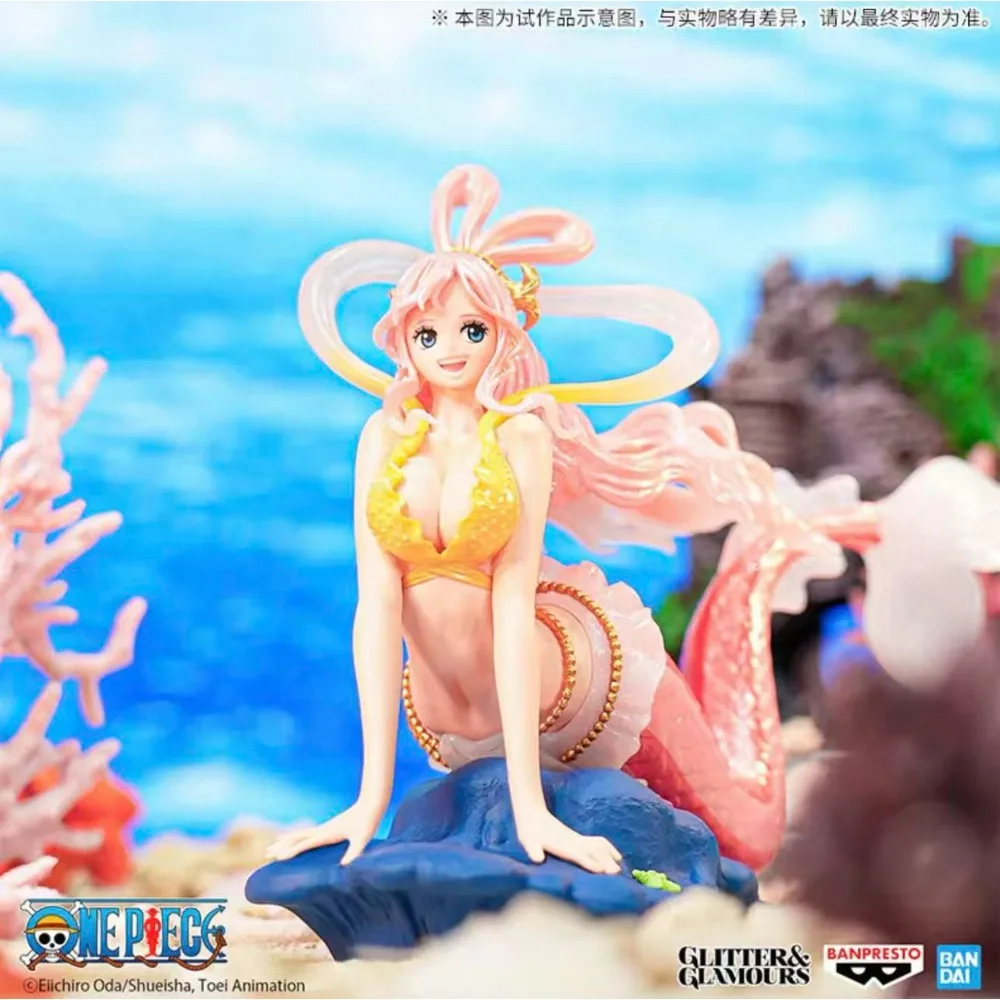 En stock, Bandai Banpresto One Piece GLITTER GLAMOURS Shirahoshi, figura de acción de princesa sirena de color especial, juguetes de anime, regalos