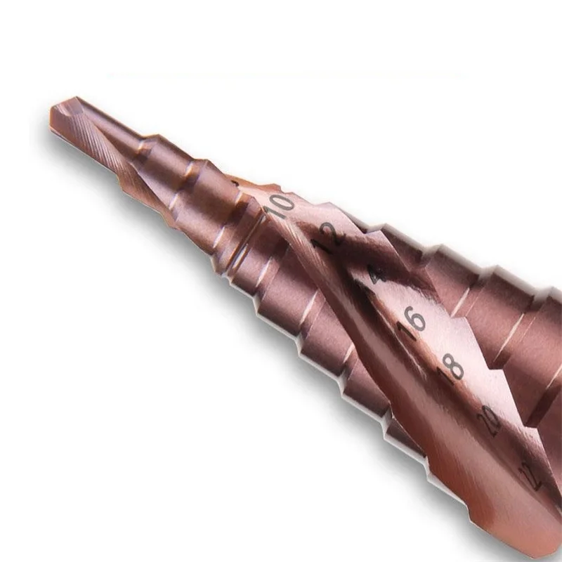 Imagem -06 - Dureza Pagoda Brocas Furos Metal Tawny Duplo Sulco Cone-shaped Cobalto Contendo Broca Aço Inoxidável Alta