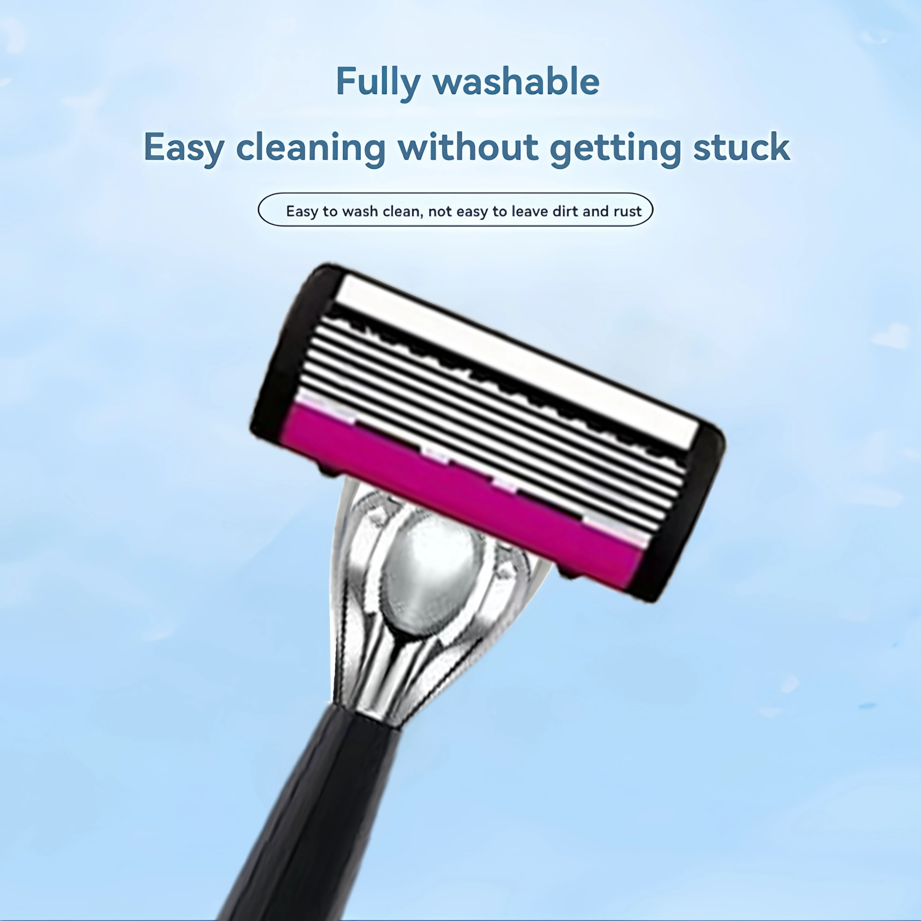 6-layer الرجال الحلاقة قوة الحلاقة ماكينة حلاقة الذكور الوجه اللحية الشعر المتقلب 6 طبقة شفرات استبدال عبوات #5