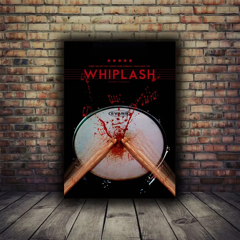 Classic Movie Whiplash Drummer Music Film Poster Music Jazz Canvas Painting Wall Art Pictures Home Decor For Bedroom Gift