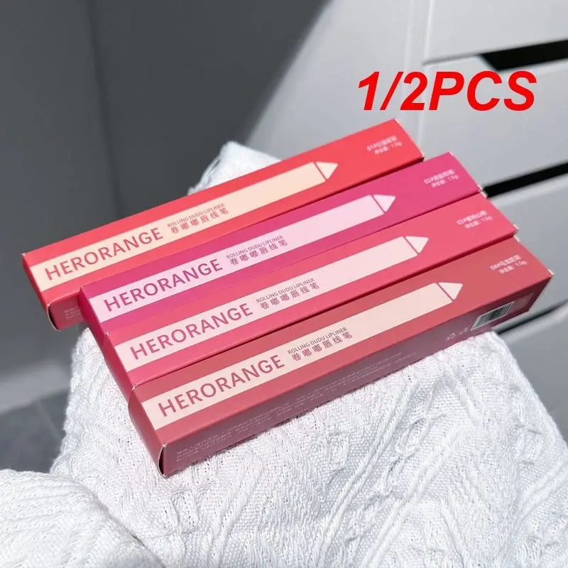 1/2PCS Lip Makeup Pencil Lip Line Solid Lipstick Pen Lip Makeup Lip Liner Not Easy To Break 16g Not Easy To Fade Lip Liner