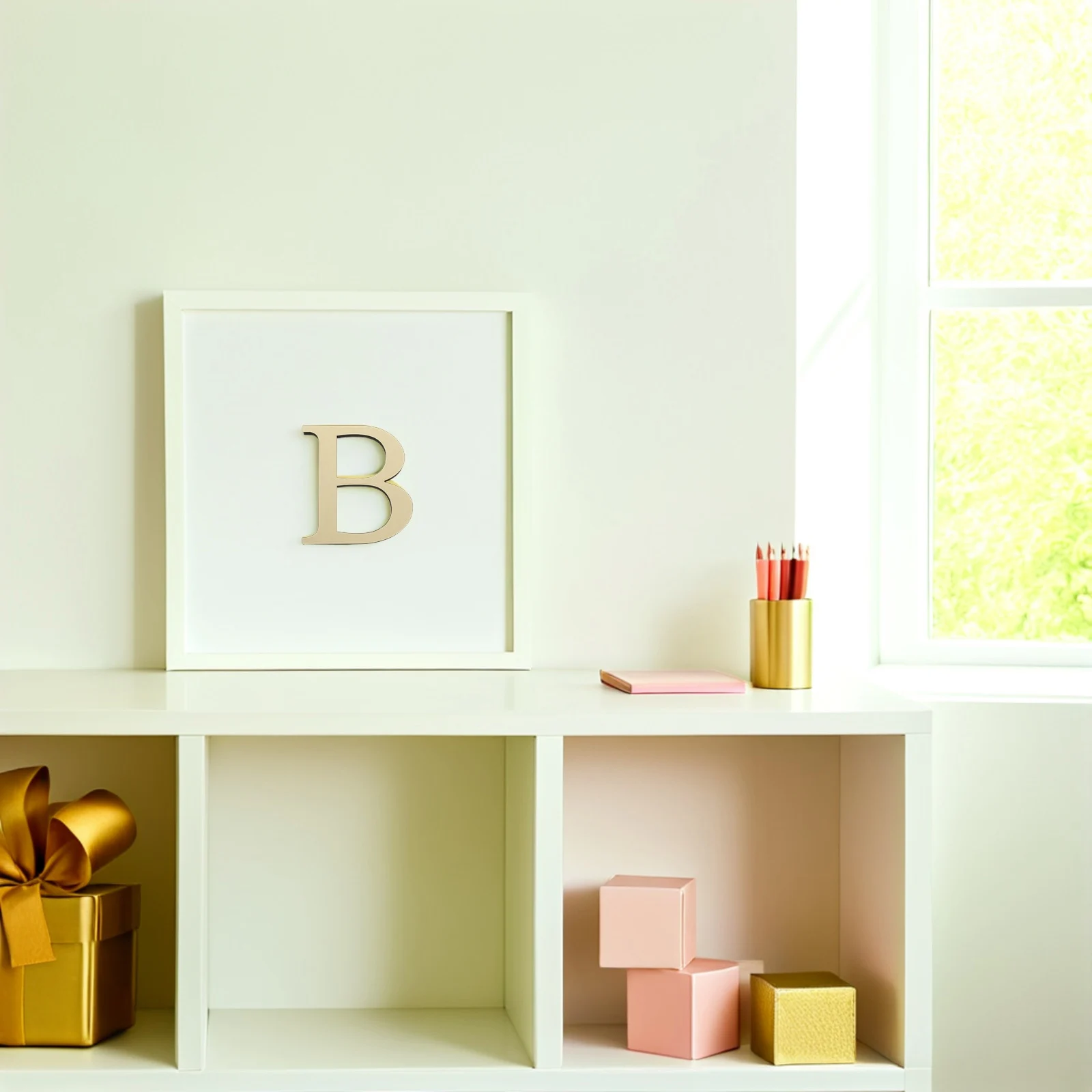 

Acrylic Wall Letter B Sticker Decoration Mirror Finish Adhesive Decal Home Decor Living Room Background Wall Home Sticker