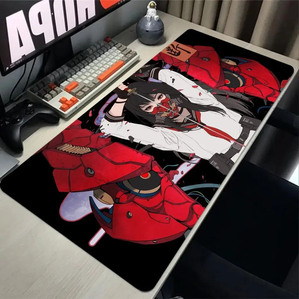 

Devil Mask Mouse Pad Gaming red Large Mouse mat Anti-slip Rubber mouse mat Computer Gamer Desk Mat Stitched Edge Anime Mousepad