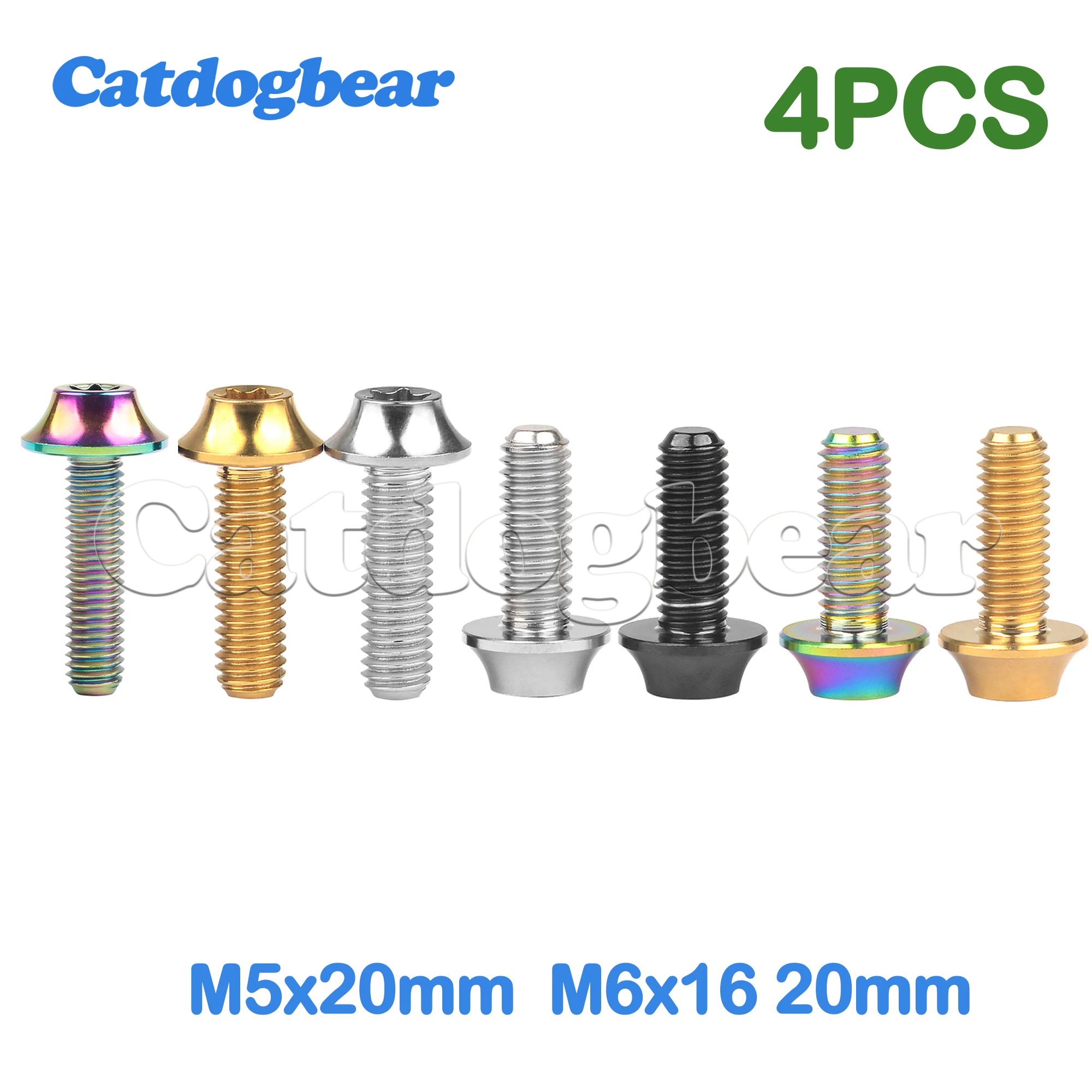 

Catdogbear 4 шт. M5x20 мм M6x16 20 мм титановый болт винт с головкой Torx для велосипеда V тормозной винт монтажные детали
