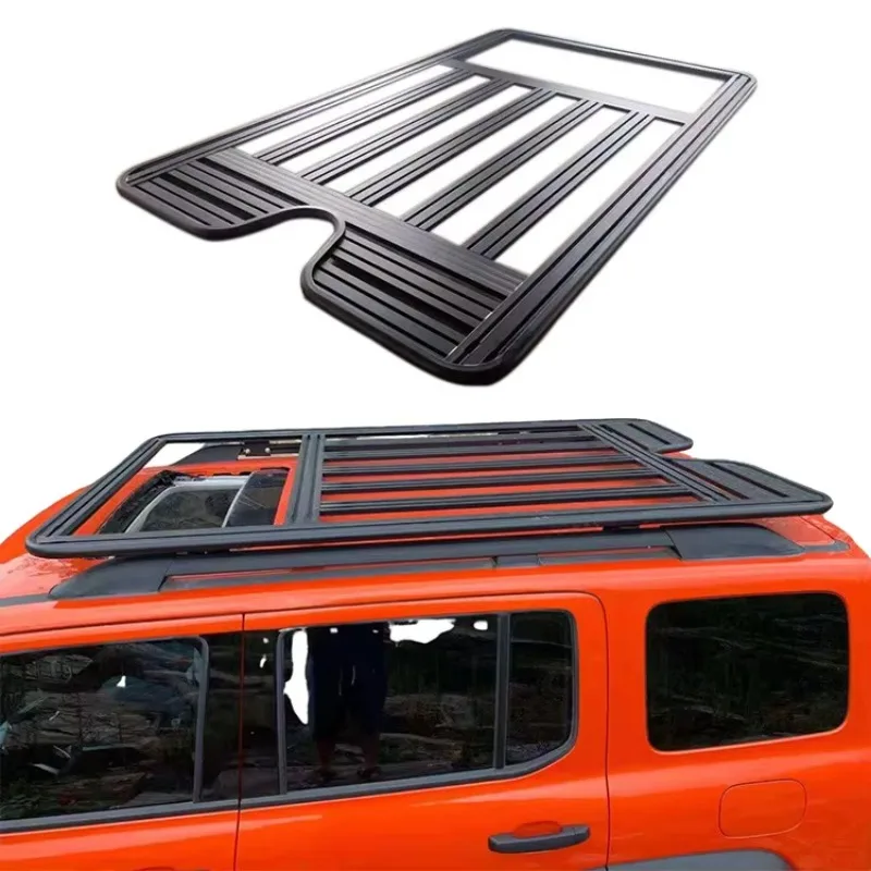 

Modification Car Accessories Aluminum Car Auto Spare Parts Flat Customized Roof Rail Roof Rack for Tank 300 400 500