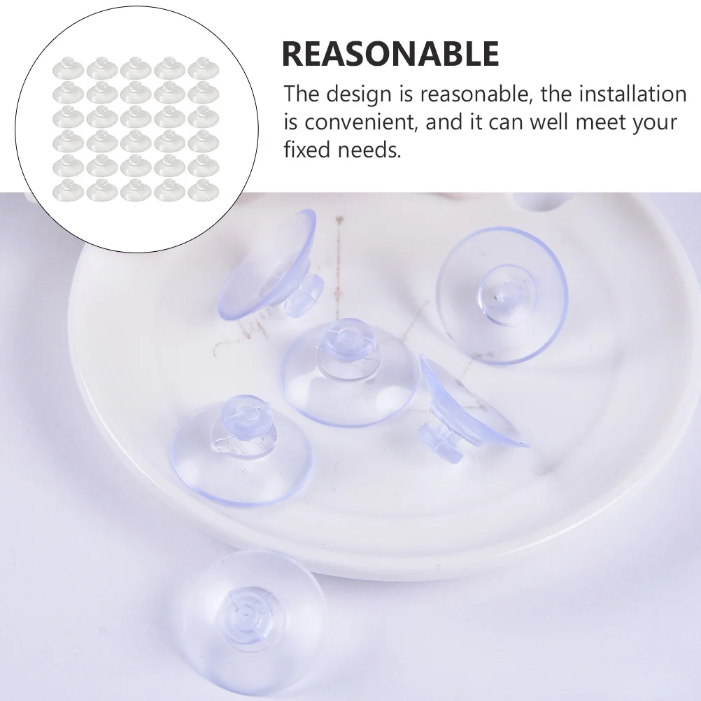 

100Pcs Mushroom Head Suction Cups Plastic Transparent Glass Suction Cups for Home Multi-Function Practical Fixing Tool