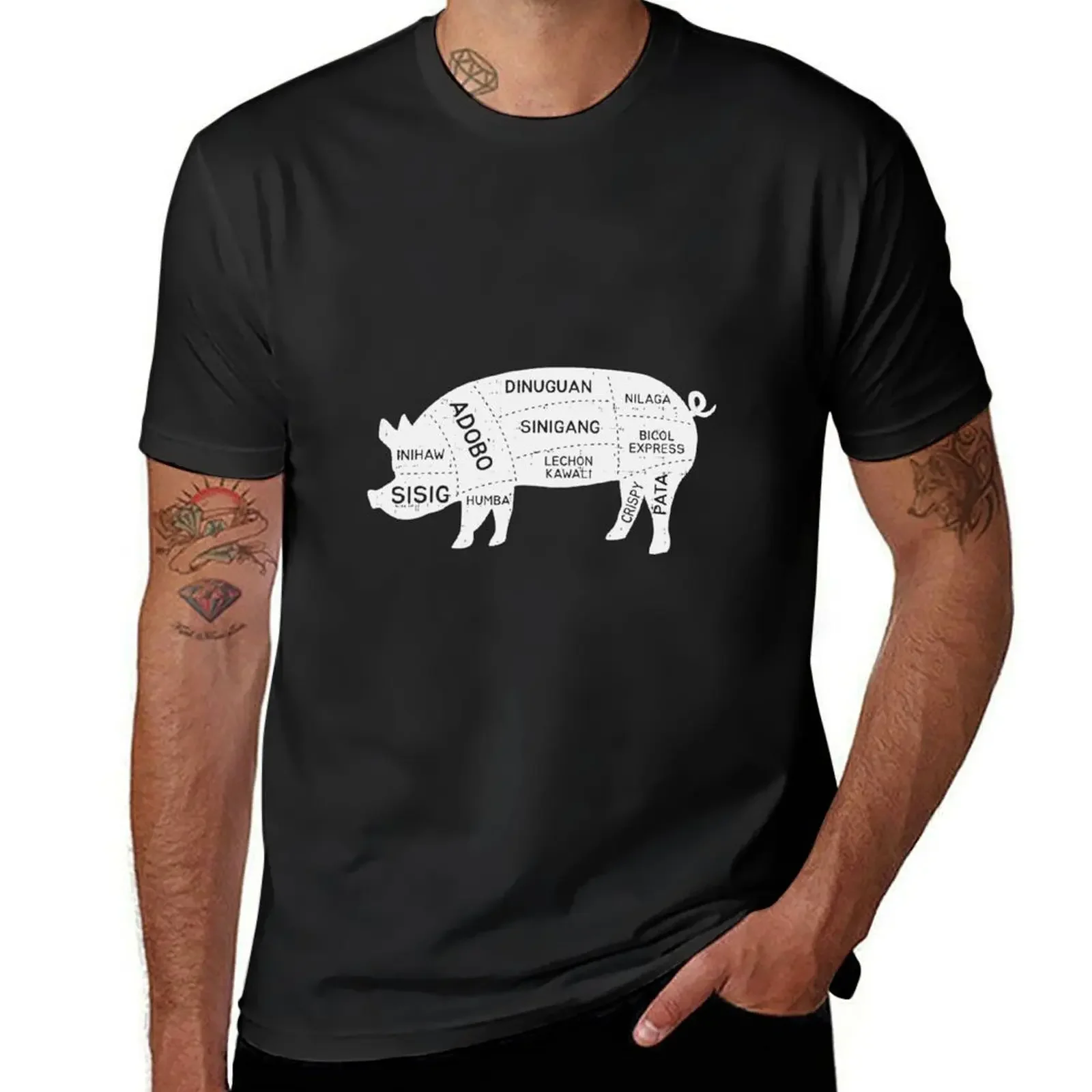 Funny Filipino Pork Recipe Dish Pinoy Food Adobo Sinigang Sisig Lechon Kawali Dinuguan Bicol Express Crispy Pata Eatout  T-Shirt