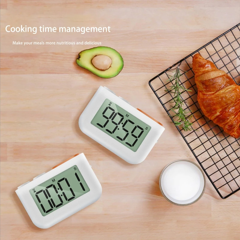 ساعة توقيت رقمية على مدار الساعة متعددة الوظائف ميقاتي الكتروني مع أرقام كبيرة ودعم مغناطيسي لأعمال مكتب دراسة المطبخ