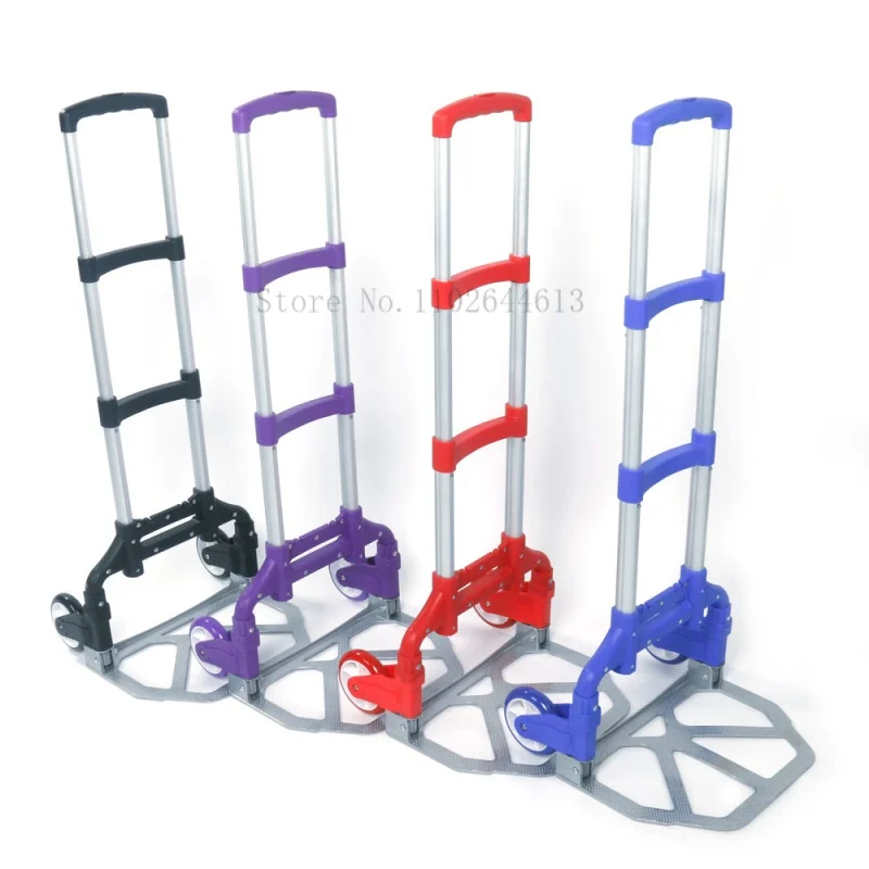 Luggage Hand Cart Trolley Cart Outdoor Portable Folding Trolley Heavy Duty Shopping Cart Trolley Folding Hand Truck Dolly Cart