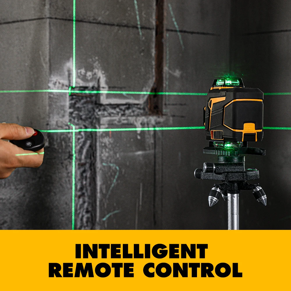 Imagem -04 - Nível Laser Auto-nivelamento 360 Horizontal e Vertical Linha Cruzada Feixe de Laser Verde com Tripé Ferramentas Elétricas 16 Linhas 12 Linhas Deko4d